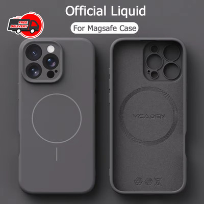 Original Liquid Silicone Case For Apple Magsafe iPhone 17 16 15 14 Pro Max Air