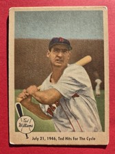 1959 Fleer Ted Williams #29 July 21, 1946 Hits for The Cycle WS Red Sox VG/EX