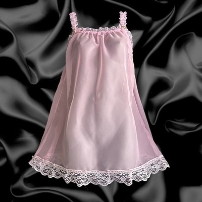Baby rosa durchsichtig weich Nylon Sissy Baby Puppe Rüschen Rüschen Spitze nächtliche Dessous