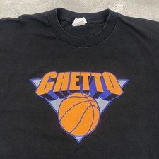 vintage GHETTO SPORT t shirt XL Y2K 2000s NY basketball street wear hip hop