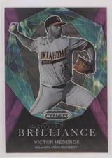 2022 Panini Prizm Draft Picks Brilliance Purple Wave Victor Mederos #BR-VM n1u