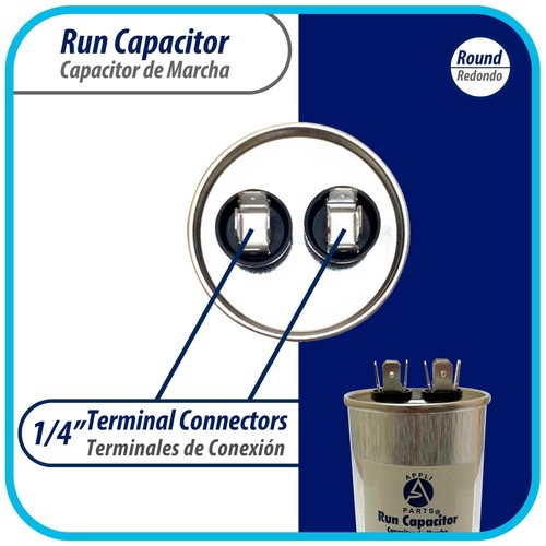 Condensador de funcionamiento Appli Parts para ac 55 Mfd uF (microfarads) 370VAC CBB65 Round Univ - Imagen 5 de 7