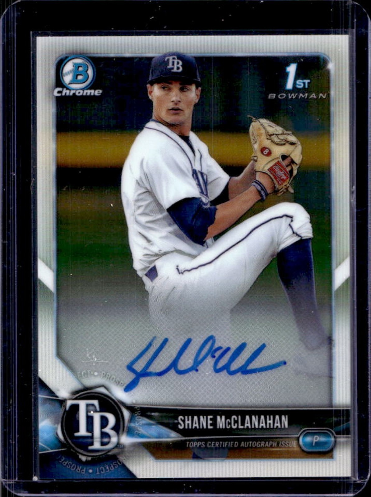 2018 Bowman Draft Shane McClanahan Chrome Auto 1st Prospect #CDA-SM Rays