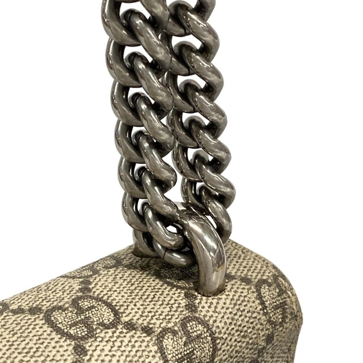 Gucci  Dionysus Shoulder Bag GG Supreme PVC Suede Beige Red Made In Italy JP thumbnail 10