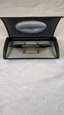 Parker Ballpoint Pen with Original Case   Black & Gunmetal Gray 