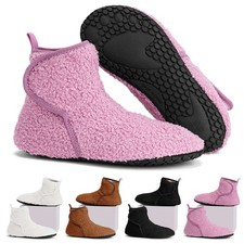 Women Teddy Fleece Lined Closed Back Indoor Slippers Cozy Soft Sole House Shoes