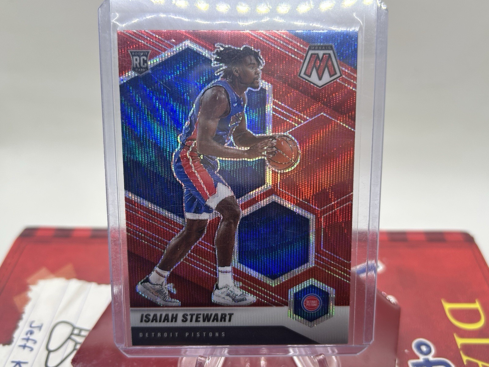 2020-21 Panini Mosaic Isaiah Stewart Rookie #223 Red Mosaic Prizm