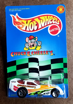 VTG. 2000 Hot Wheels PROBE FUNNY CAR White Chuck E Cheese C E C 1:64 SPEC ED 5SP