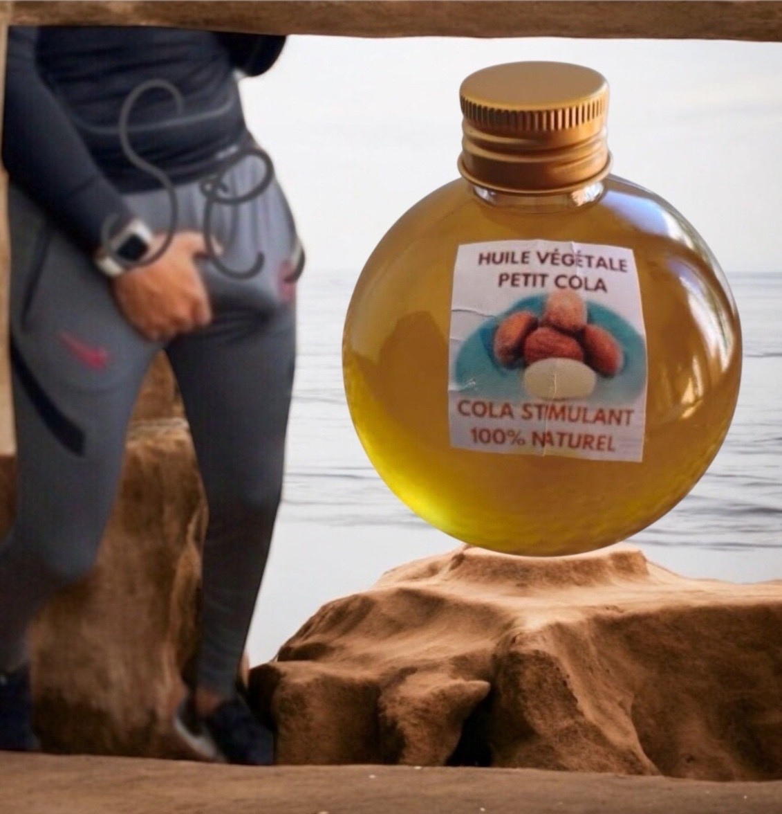 Huile de massage Kigelia et Petit Cola formule 3 en 1 tonifiante pour galber la peau 250ml
