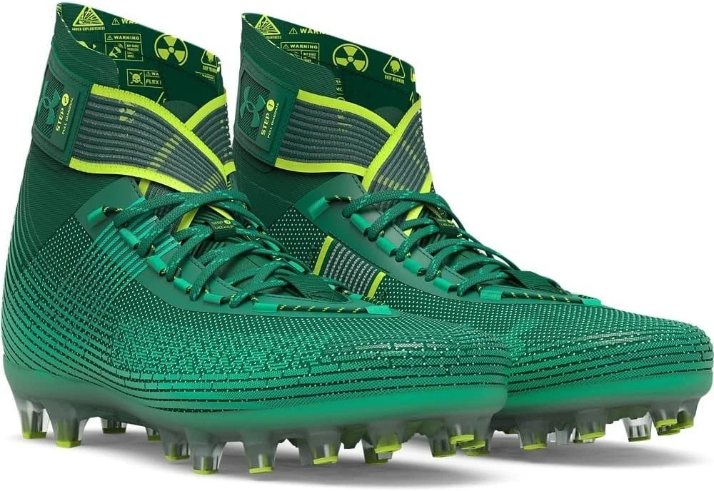Under Armour UA Highlight MC Football Cleats Size 10 Green High Top