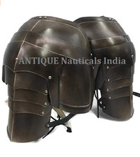 Medieval Pauldrons LARP Armor Milanese Articulated Shoulder Armor Blackened