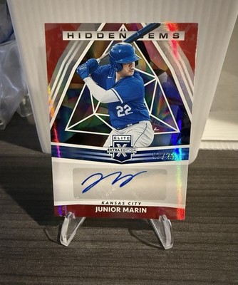 Junior Marin 2022 Panini Elite Extra Edition Hidden Gems /25 #HG-JM Auto RC