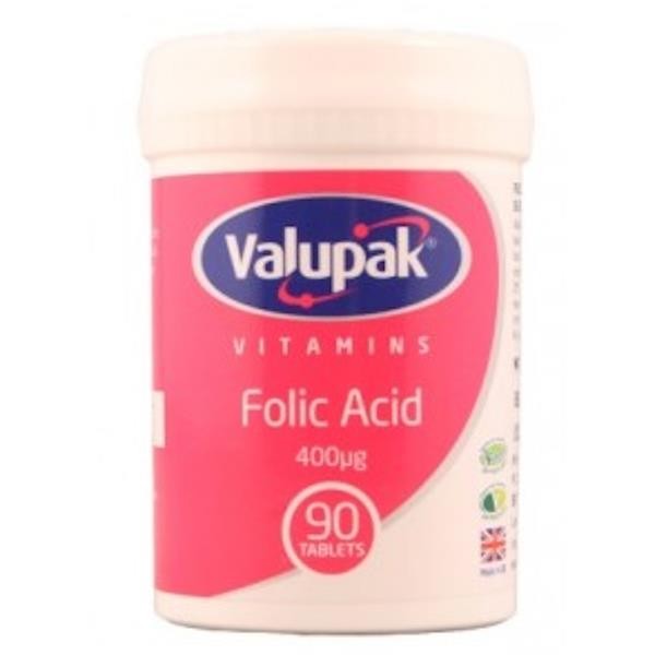 Valupak Folic Acid 400ug 90 Tablets