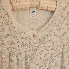 Katz Grandmacore Floral Flannel Nightgown 100 Cotton Long Sleeve Size L
