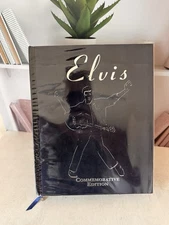 Elvis 2002 Commemorative Book With Guitar Bookmark Plastics Hard Cover The King