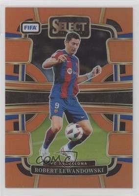 2023-24 Panini Select FIFA Terrace Orange Prizm 36/49 Robert Lewandowski #25 z0c