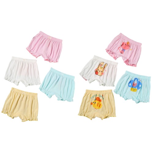 Copripannolini Bambina Stampa Plaid Pantaloncini Casual Confezione 4 Carini Bloomers Set - Foto 21 di 110