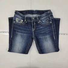 Vigoss the new york capri jeans blue 3/4 28x21 denim 3169