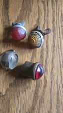 3. Round 1 Glass Jewel Reflector Vintage Schwinn Bicycle Rack Antique Bike Car