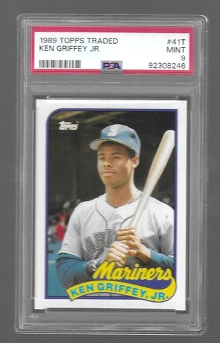 1989 KEN GRIFFEY JR. ROOKIE CARD TOPPS TRADED #41T HALL OF FAMER GRADED PSA 9 MT