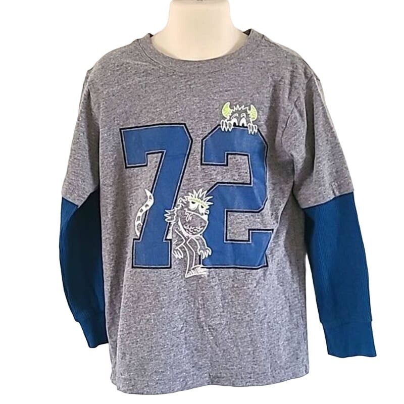 365 Kids from Garanimals Boys Graphic Long Sleeve Layered Tee Shirt Size 6