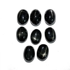 Natural Black Star Diopside Oval Cabochon Gemstone 2 Pcs 18 24 Approx 75 CT
