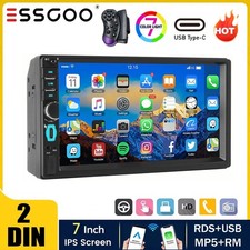 7" Double Din Touch Screen Apple Android Auto Car Stereo Radio Bluetooth