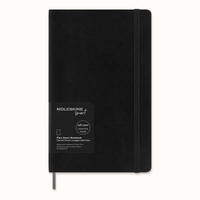 Moleskine Large Plain Softcover Smart Notebook: Bl