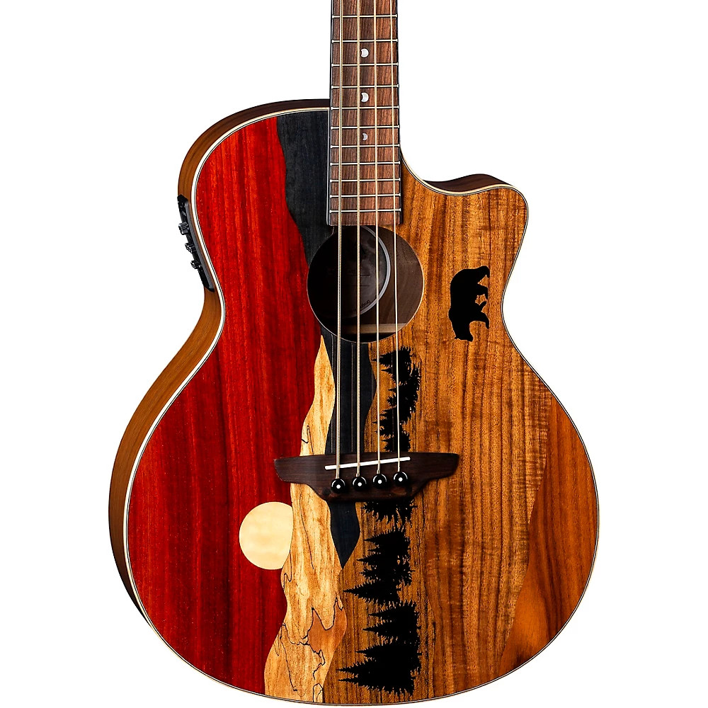 Акустико-электрические басы Luna Guitars Vista Bear из тропического дерева Глянцевые натуральные 170390₽