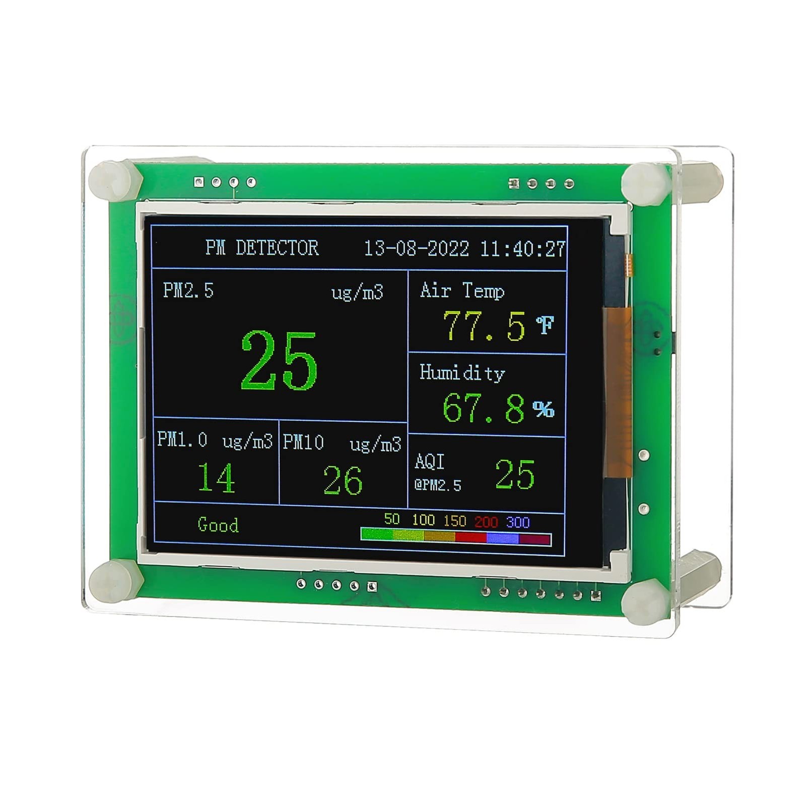 Air Quality Monitor pm2.5 pm10 pm1.0 Detector Indoor air Quality Monitor for ...