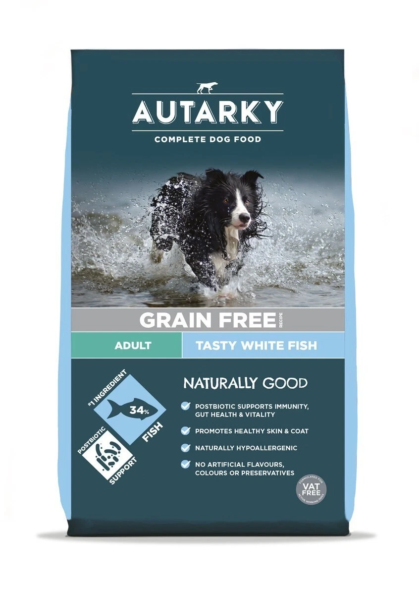 Autarky Grain Free Adult Tasty White Fish and Potato Dry Dog Food - 2kg