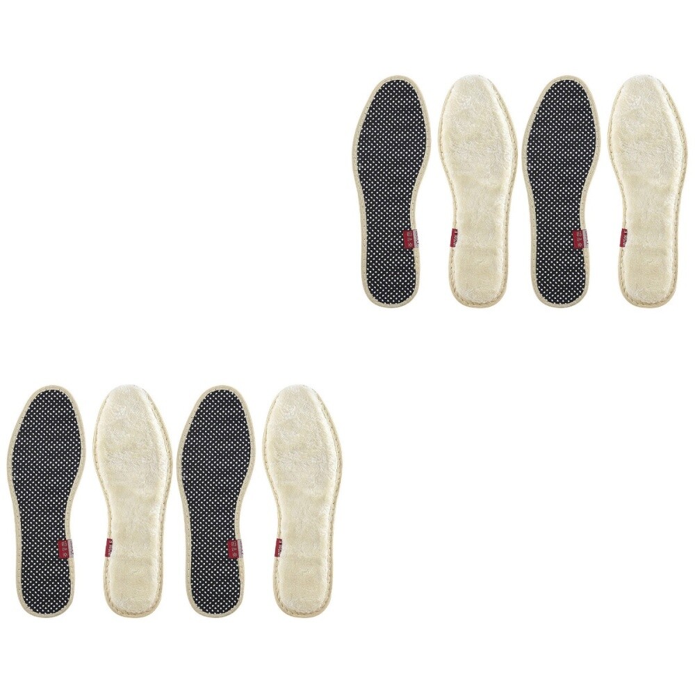 APL 4 paia di cuscinetti per scarpe soletta in lana calda ciabatte calde soletta