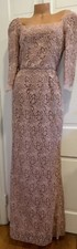 DOLCE & GABBANA Dress Pink Floral Lace Maxi Floor Length IT44 / US8  RRP $6725