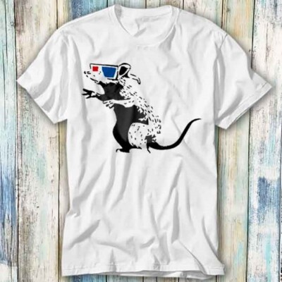 Banky Inspired Rats with 3D Glasses T Shirt Meme Gift Top Tee Unisex 1236