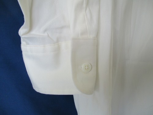 John Clarendon Men's Size 2XL Cotton Long Sleeve Off White Button Front Shirt - Picture 5 of 12