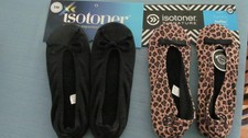 TWO NEW PAIR ISOFLEX ISOTONER BALLET SLIPPERS WOMANS SM 5-6