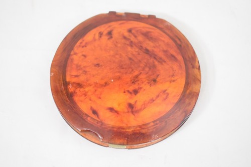 Vintage Faux Turtle Shell Mirrored Compact Retro 5" MCM - Picture 2 of 6