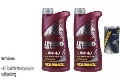 2L Motoröl MANNOL Legend+Ester 0W-40 1x MANNOL Leak-Stop ADDITIV