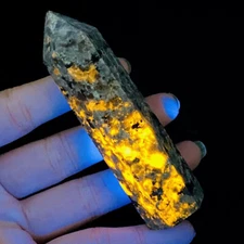 7-11CM Natural Yooperlite Quartz Obelisk crystal Point Wand Reiki Healing Stone-