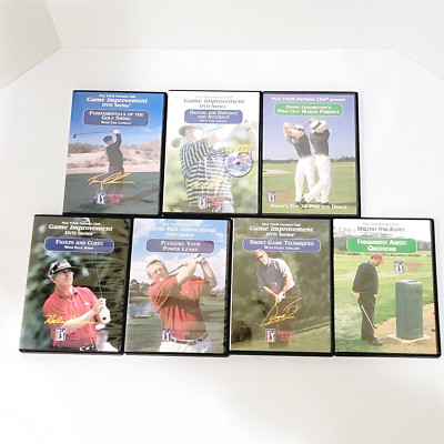 PGA Tour 7 DVD Lot Partners Club Game Improvement DVDs Series Golf Instructions