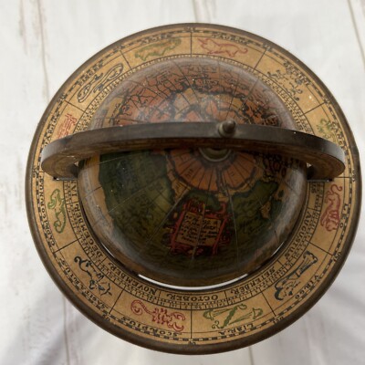 1960's WORLD GLOBE WITH ZODIAC & ASTROLOGY SIGNS MADE IN ITALY ON