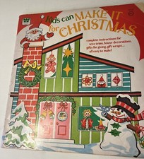 Vintage 1977 Whitman Kids Can Make It For Christmas Activity Craft Book