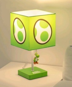 Super Mario Yoshi Egg Green Table Lamp Pull Chain Light ~ NEW NES SNES Switch 