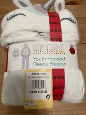 Saint Eve Youth blanket sleeper, purple unicorn M 10/12 - NW