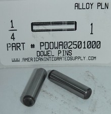 1/4X1 DOWEL PINS ALLOY STEEL PLAIN 10 