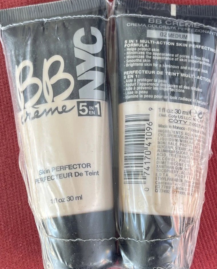 2 NYC Makeup BB Creme 5 in 1 Foundation Skin Perfector 02 Medium Dúo Pack Sealed - Image 4 of 4