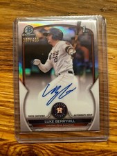 2023 Bowman Chrome LUKE BERRYHILL 1ST PROSPECT REFRACTOR AUTO /499 ASTROS