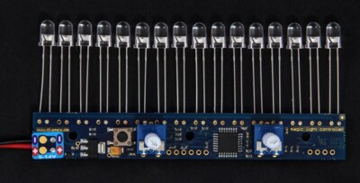 16 Kanal Lauflicht Magic Blinker verschiedene Effekte + 16x LED 5mm weiss