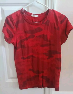 EUC Rag Bone red camo tee shirt, Size S
