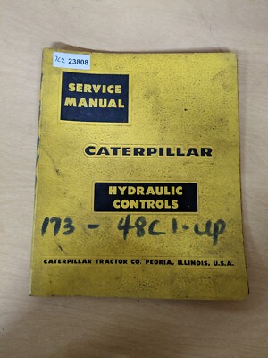 Caterpillar 173 Hydraulic Controls 48C1 & UP Factory Service Manual